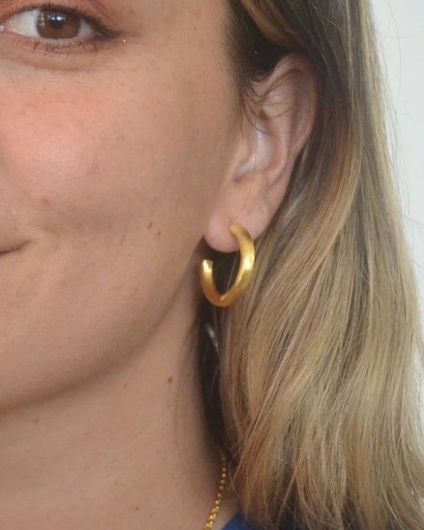 Betty Carre Yael Gold Plated Hoop Earrings