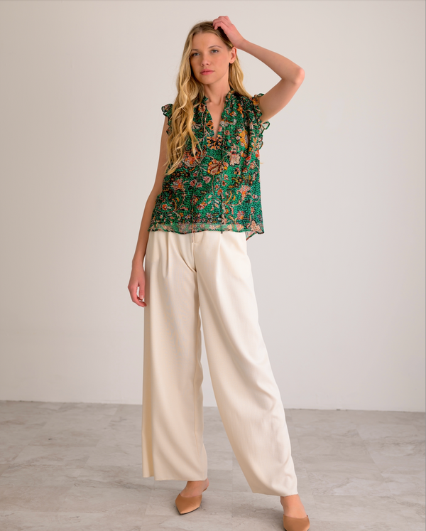 Lavender Brown Theodora Top