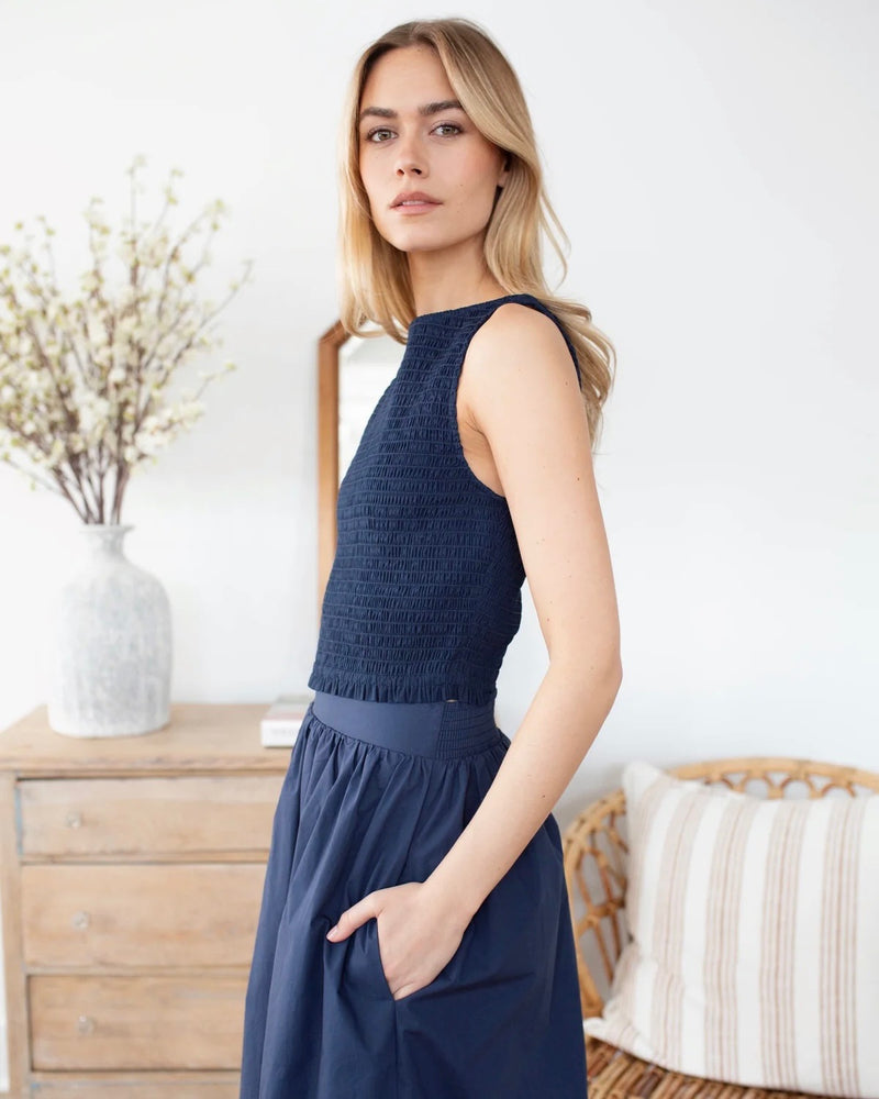 Marea Charlotte Top in Navy
