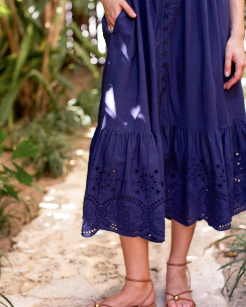 Marea Fiona Dress in Navy Demi Eyelet – Monelle Vermont