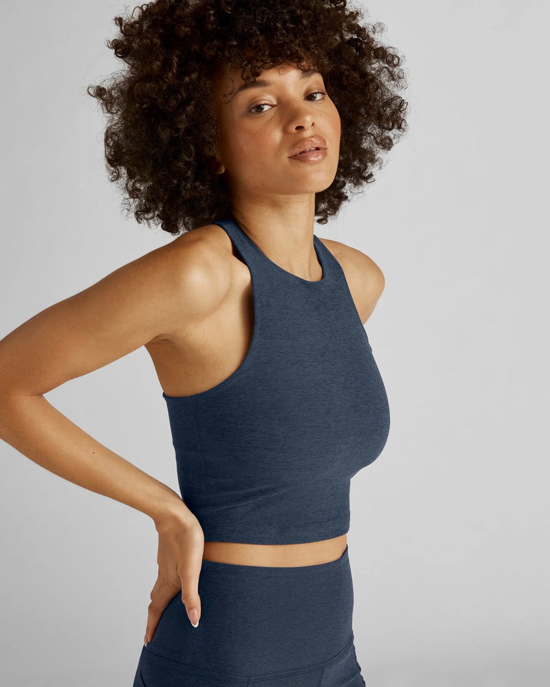 Beyond Yoga Spacedye Refocus Cropped Tank - Nocturnal Navy