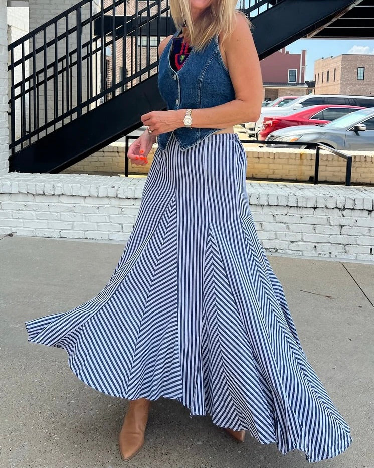 Striped Maxi Skirt