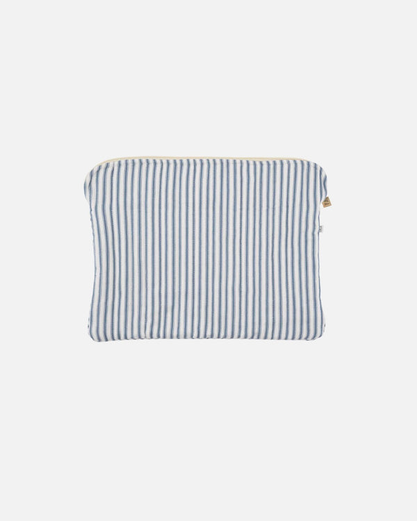 Bon Dep Ticking Stripe Mac Cover - Blue