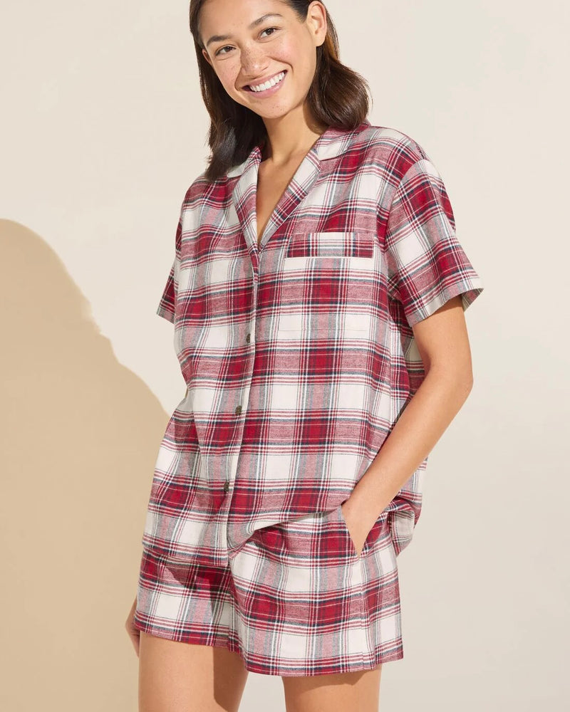 Eberjey Flannel Short PJ Set