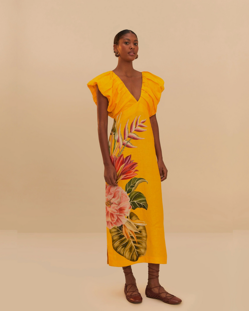 Farm Rio Spring Awakening Midi Dress