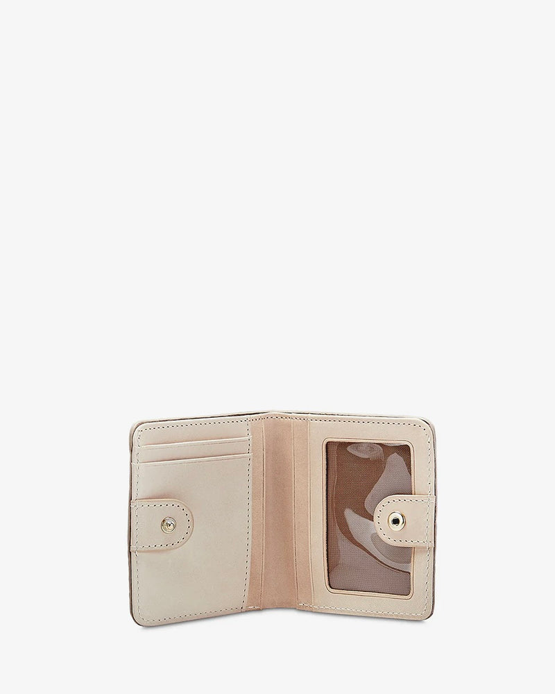 Gigi Pebble Leather Mini Folding Wallet