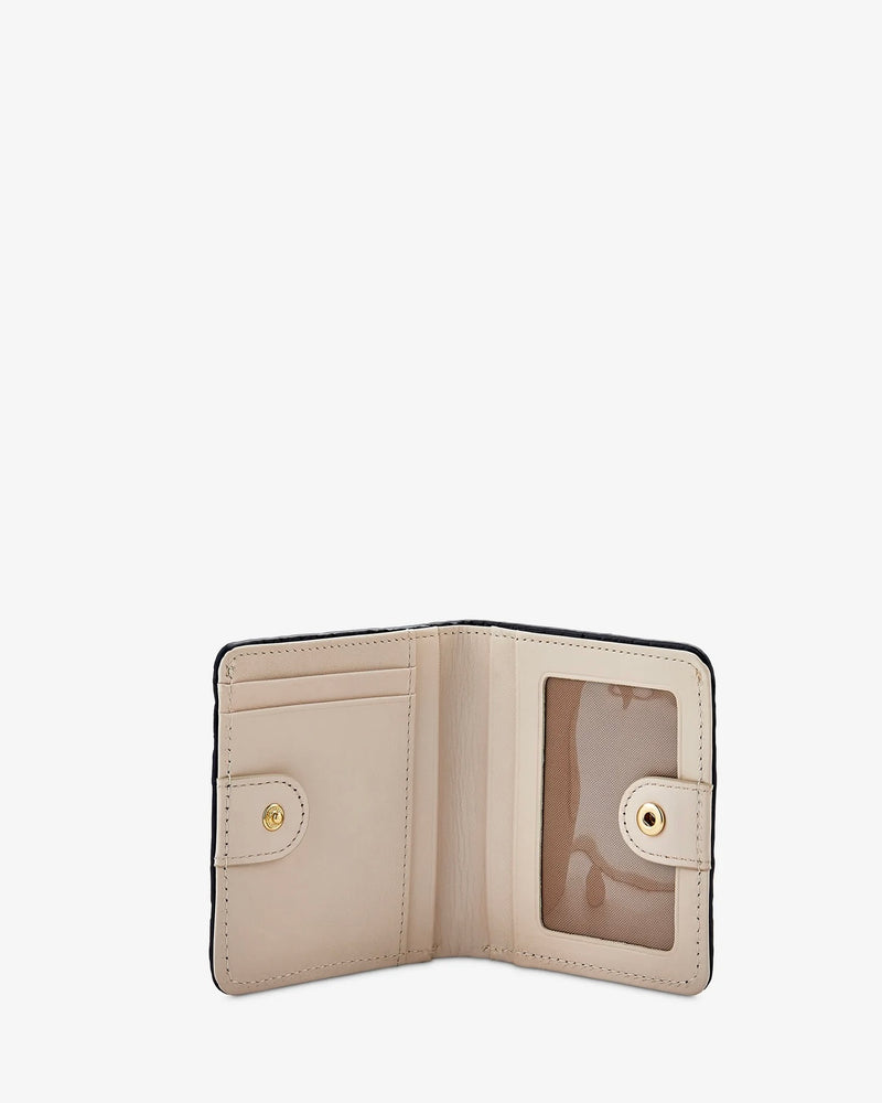 Gigi Embossed Python Mini Folding Wallet