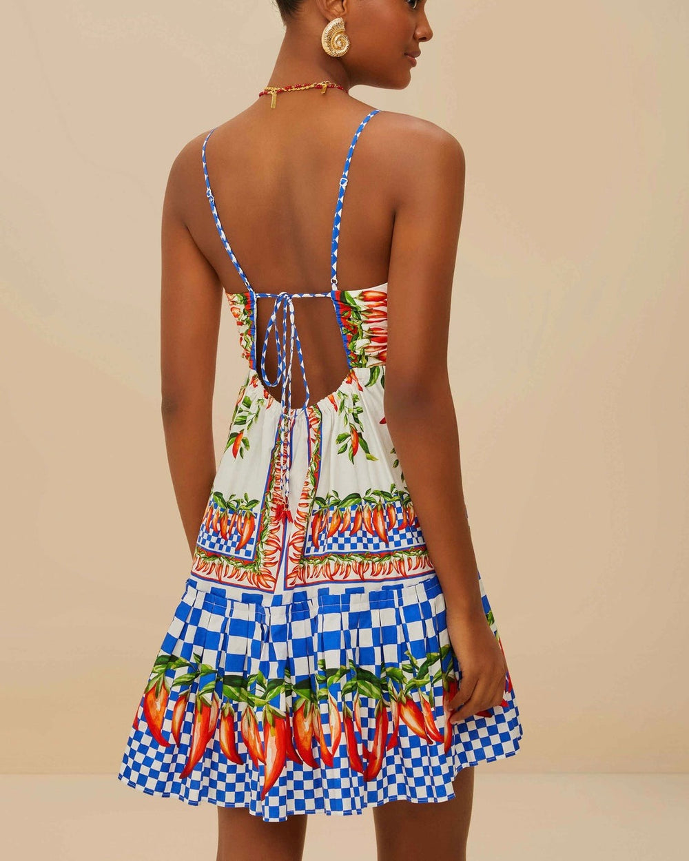 Farm Rio Picnic Peppers Ainika Off-White Mini Dress – Monelle Vermont