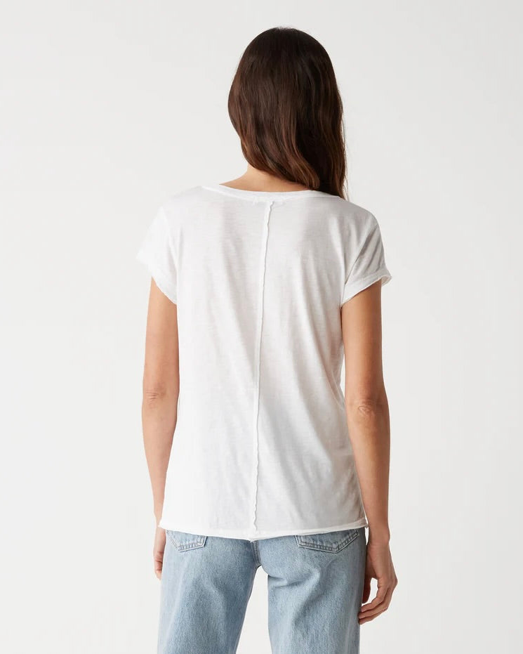 Michael Stars Baxter V-Neck Raw Edge Tee