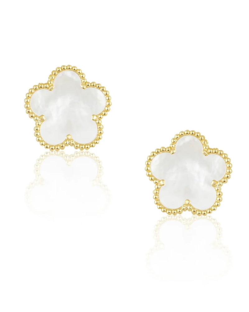 Adeline Clover Earrings - Mother of Pearl