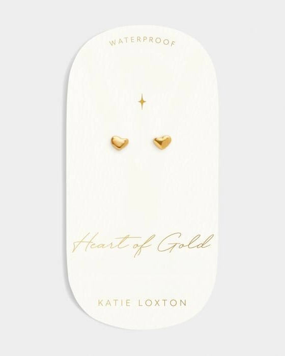 Heart of Gold Stud Earrings