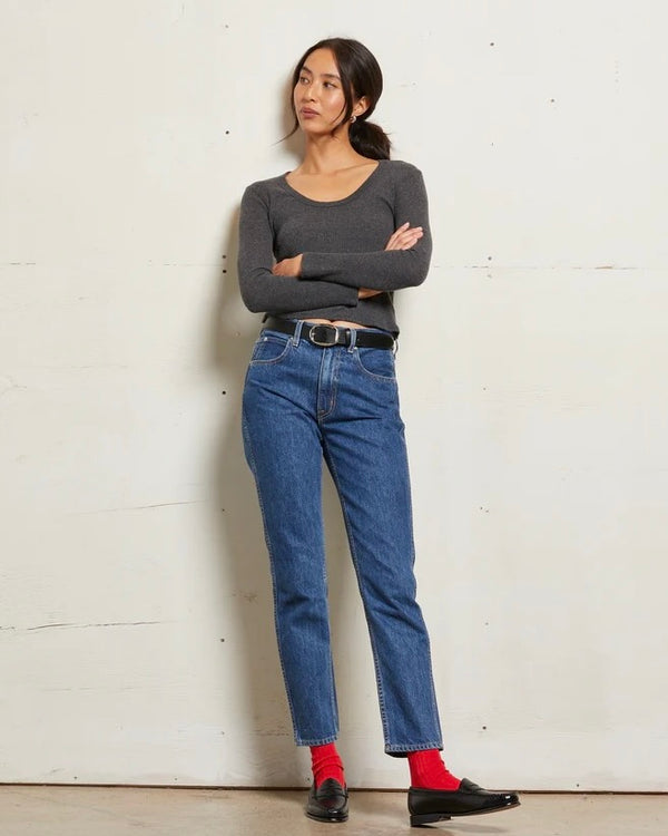 PWT Josie Sweater Rib Long Sleeve U Neck