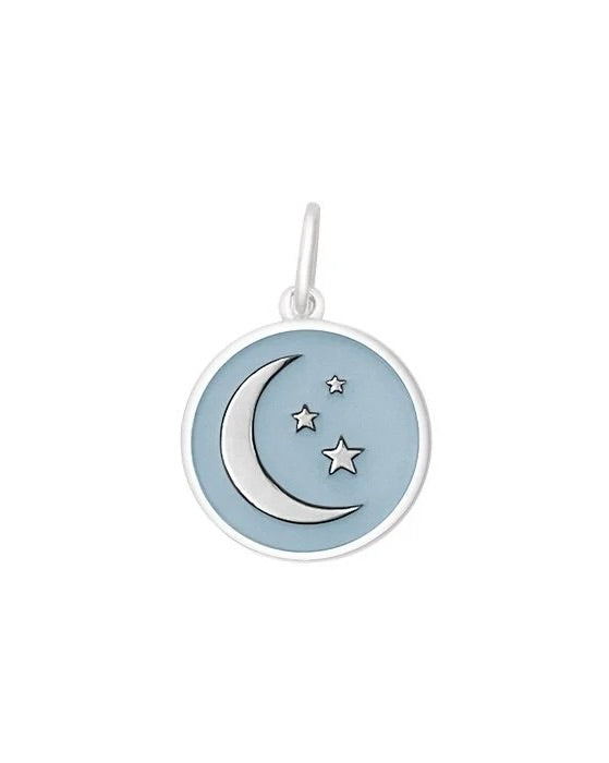 LOLA Moon & Stars Pale Blue/Silver Pendant 19mm