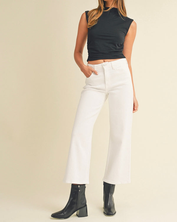 JBD The Classic Wide Leg in Optic White