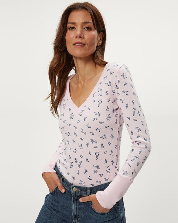 Michael Stars Romeo Printed V Neck