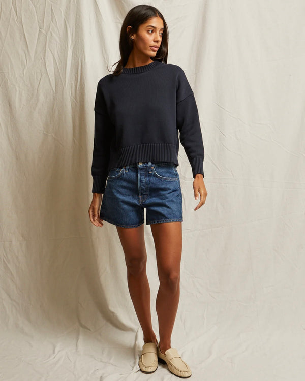 PWT Janet Cotton Sweater in Navy