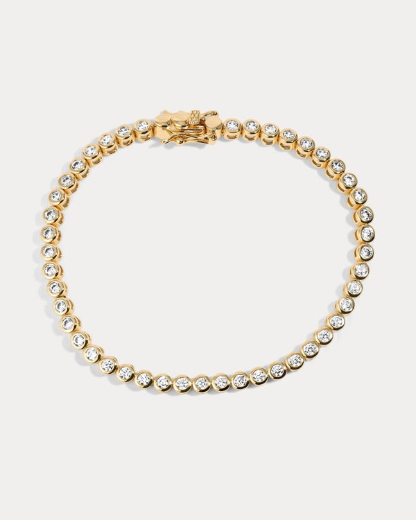 Mini Reese Tennis Bracelet - Gold 6.5"