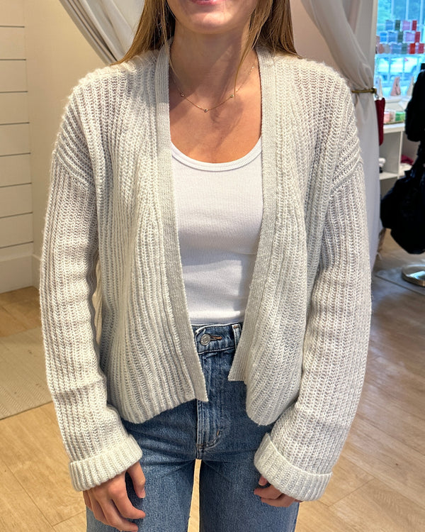 Wooden Ships Ribbed Cropped Cardigan