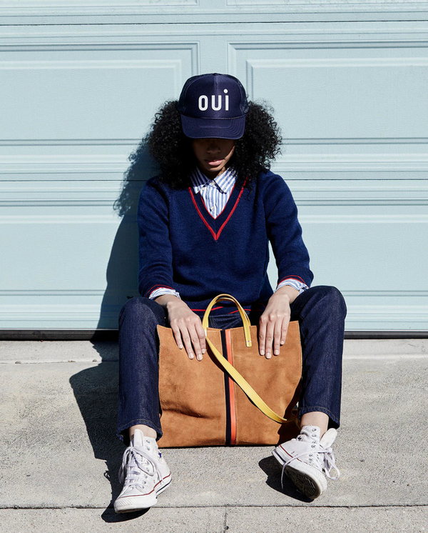 Clare V. Trucker Hat Navy OUI