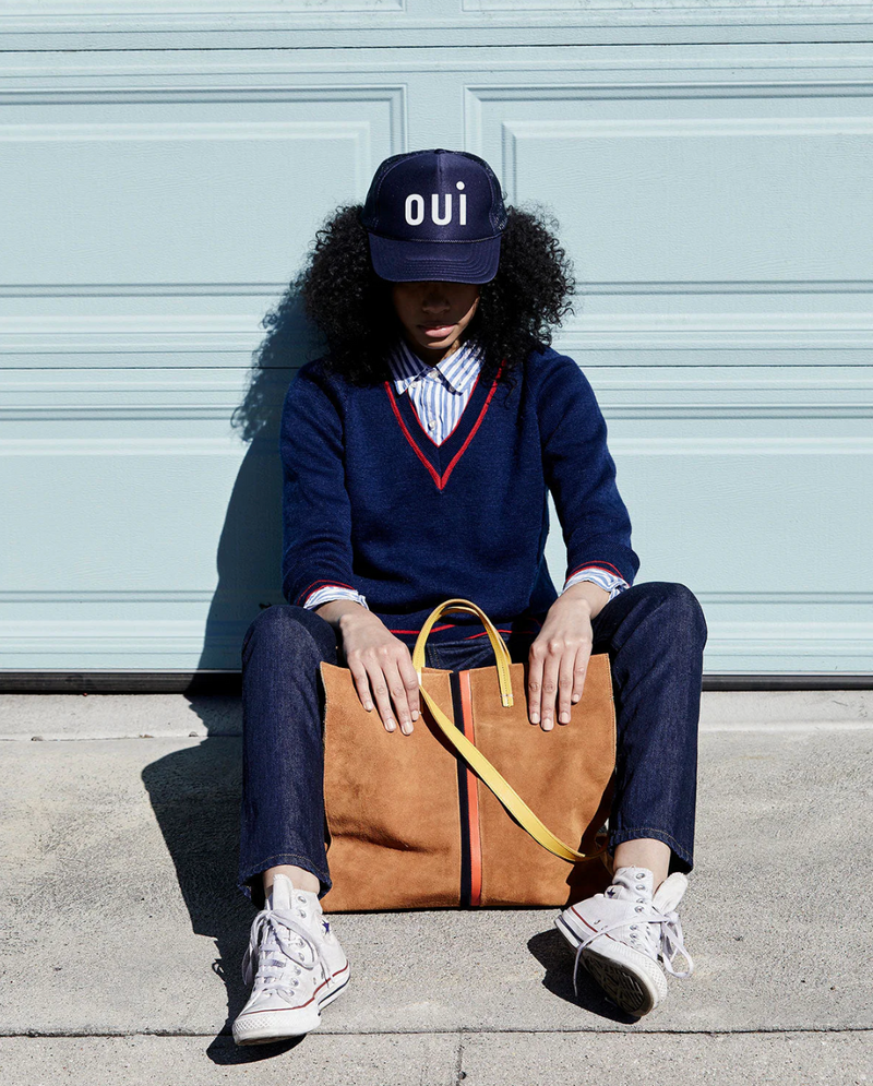 Clare V. Trucker Hat Navy OUI