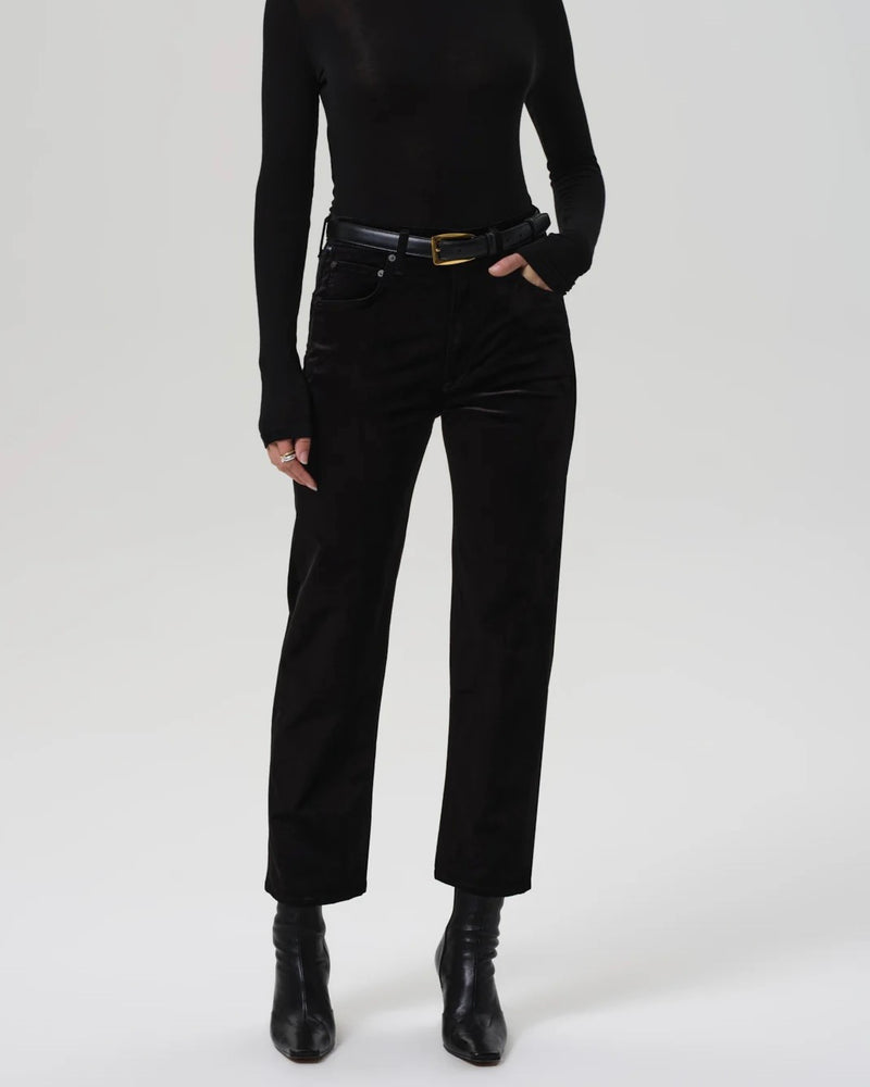 Citizens of Humanity Delfina Straight in Black Velvet