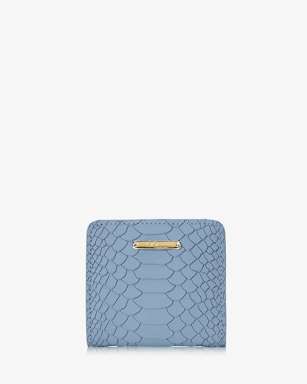 Gigi Embossed Python Mini Folding Wallet