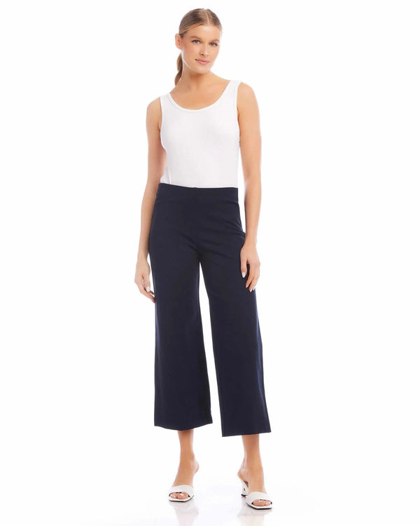 Wide-Leg Cropped Pants