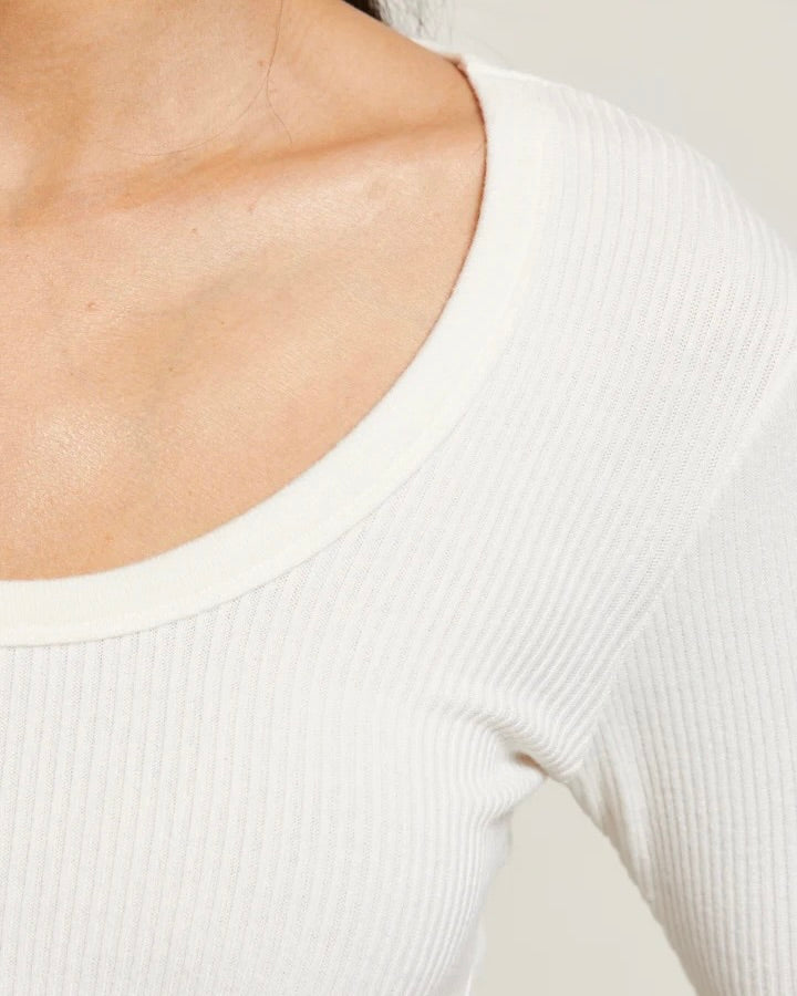 PWT Josie Sweater Rib Long Sleeve U Neck