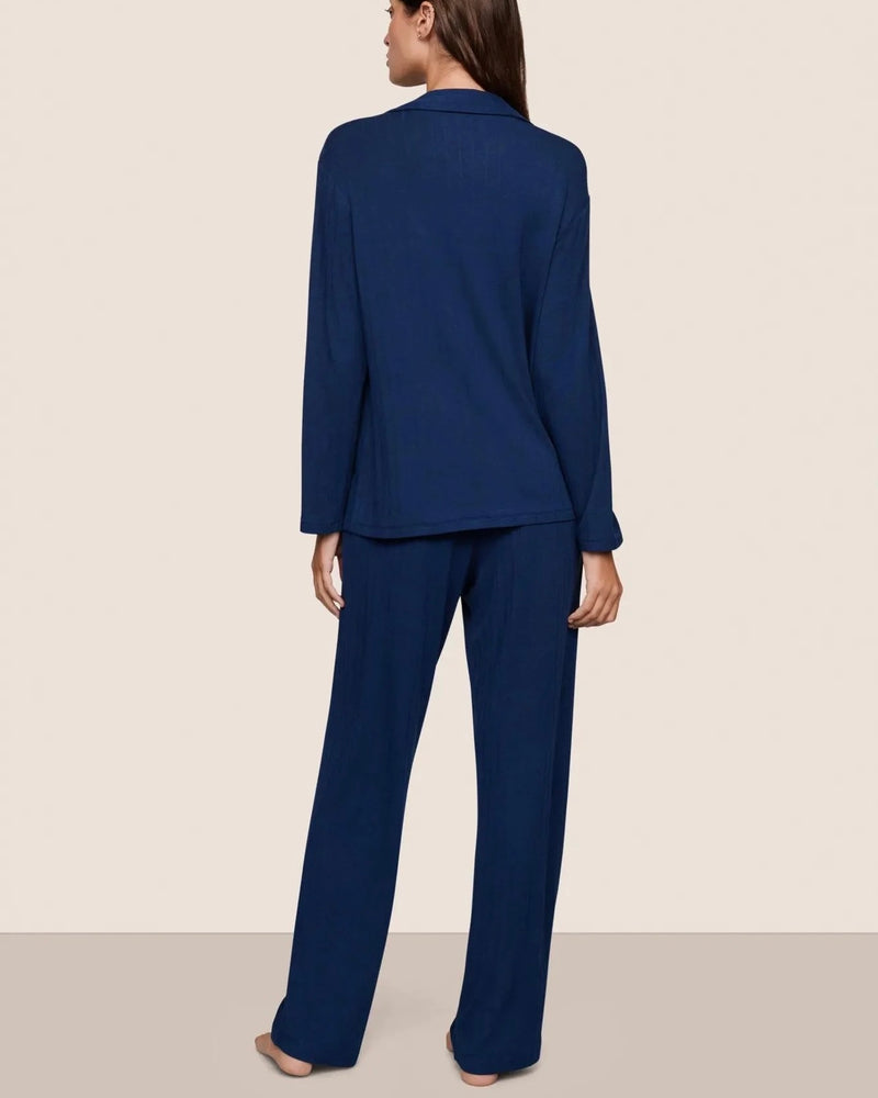 Eberjey Ribbed Long PJ Set