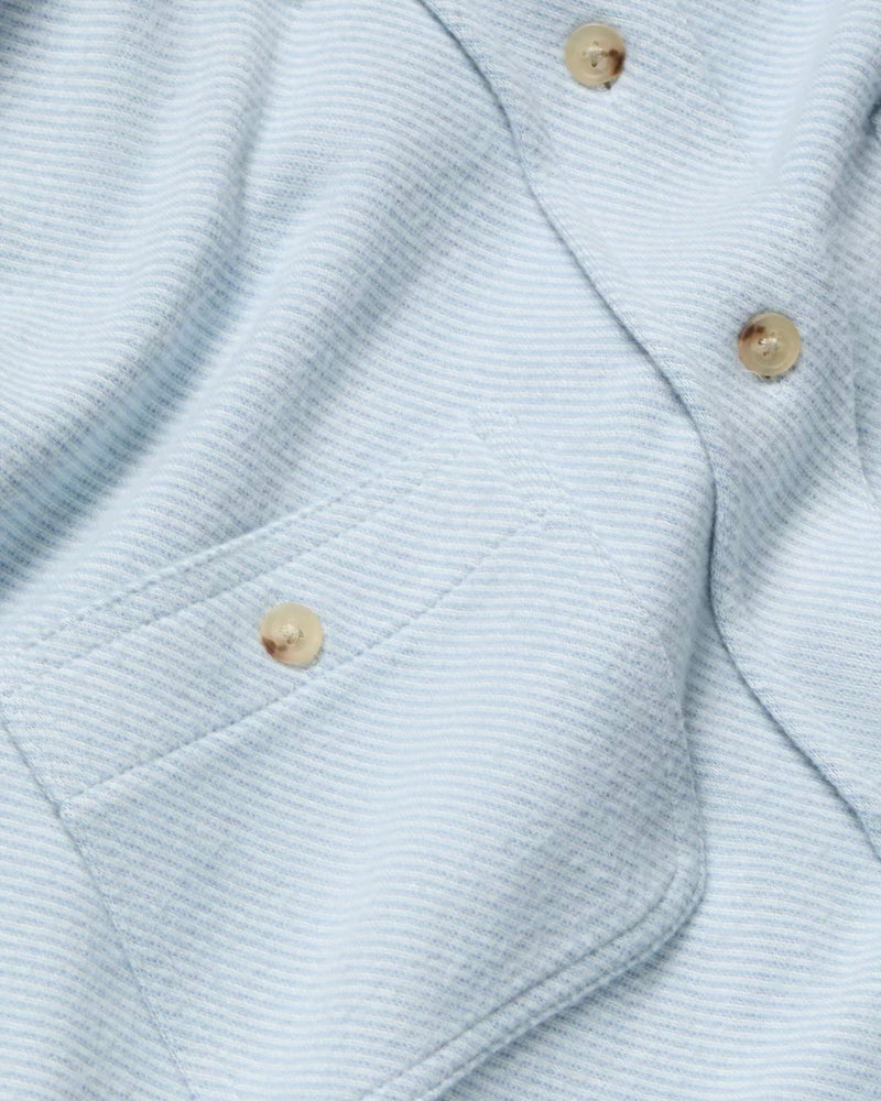 Faherty W Legend Sweater Shirt in Ice Blue Twill