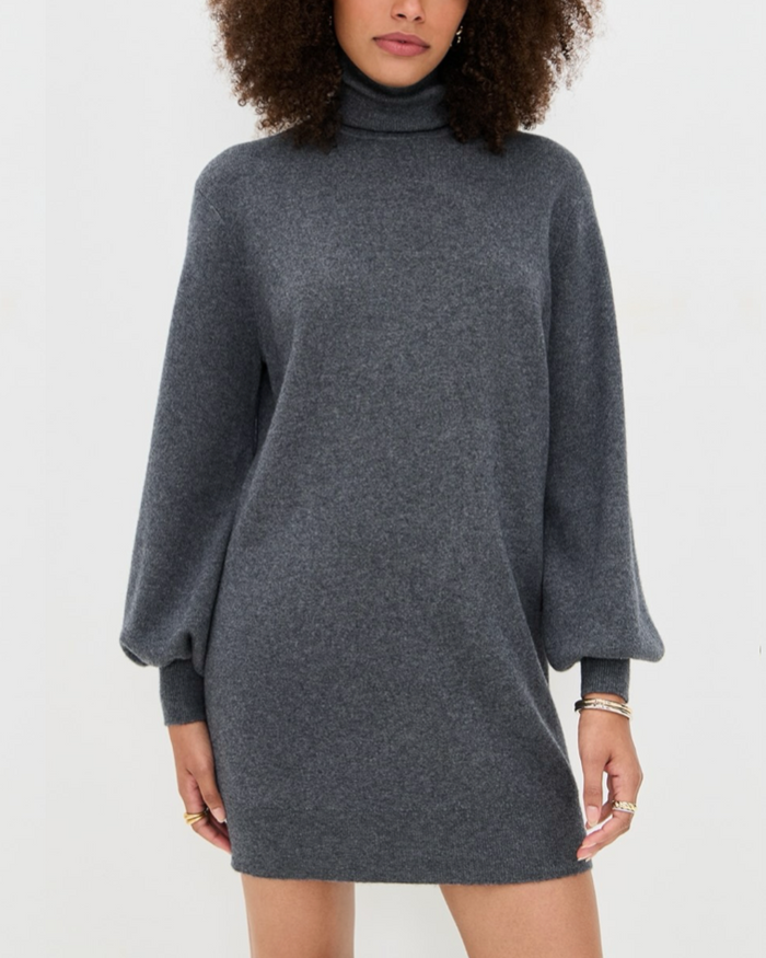Susana Monaco Turtleneck Sweater Dress 18" in Grey Monelle Vermont Susana Monaco Turtleneck Sweater Dress 18" in Grey Monelle Vermont
