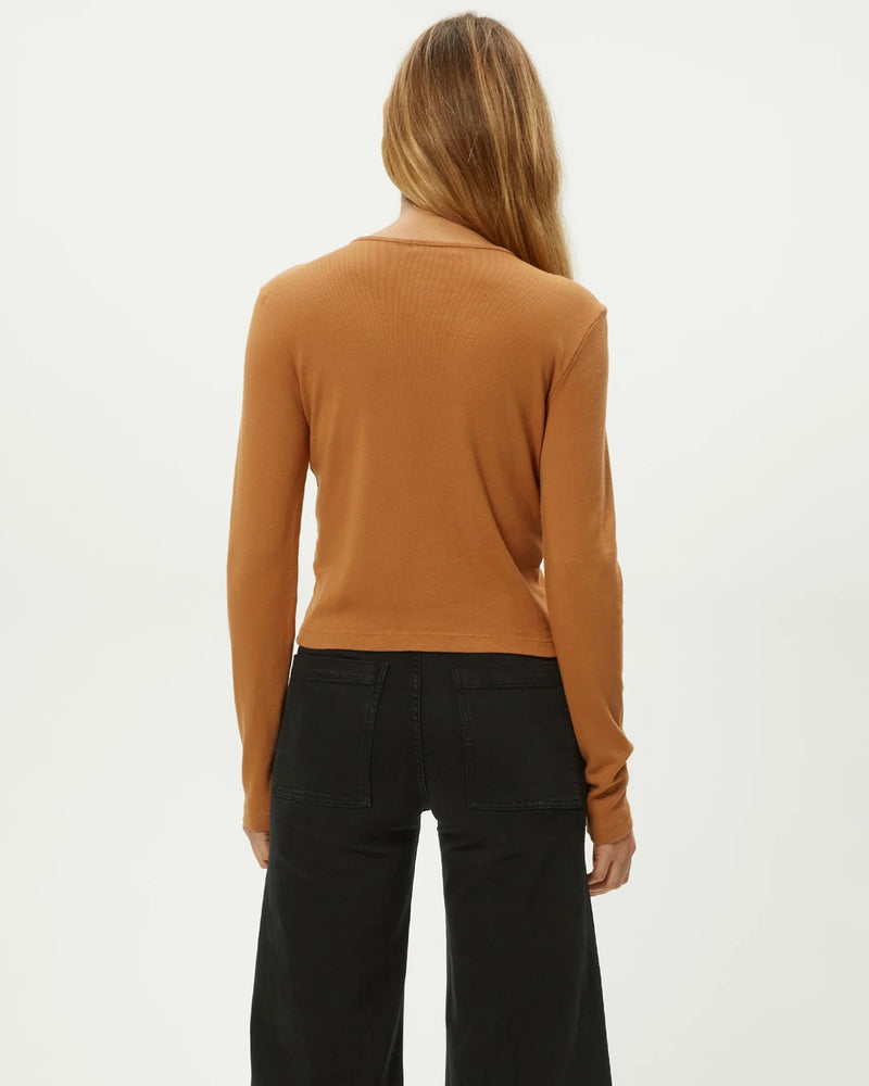 Michael Stars Trixie Crew Neck Snap Cardigan