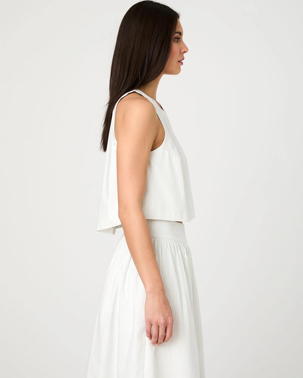 French Connection Pinstripe Poplin Shell Top
