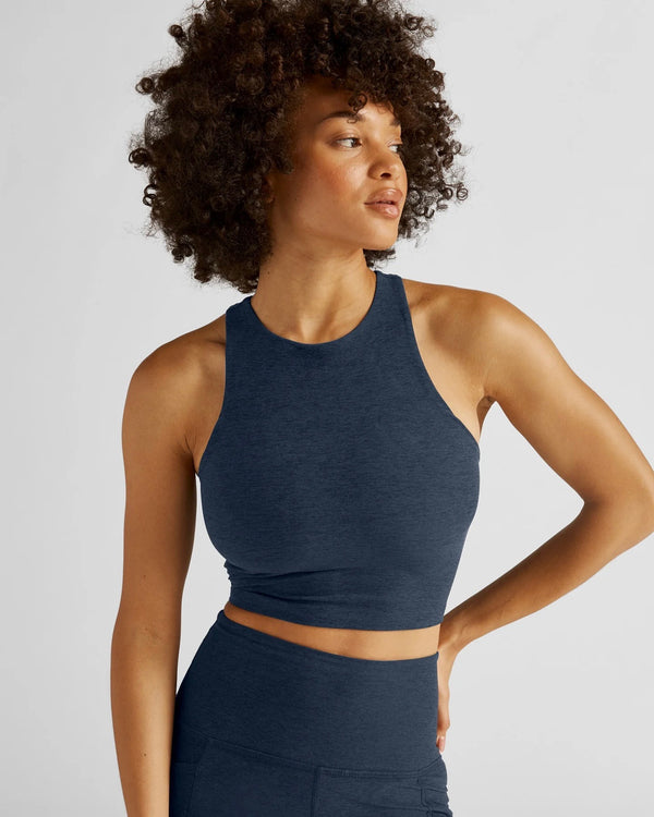 Beyond Yoga Spacedye Refocus Cropped Tank - Nocturnal Navy