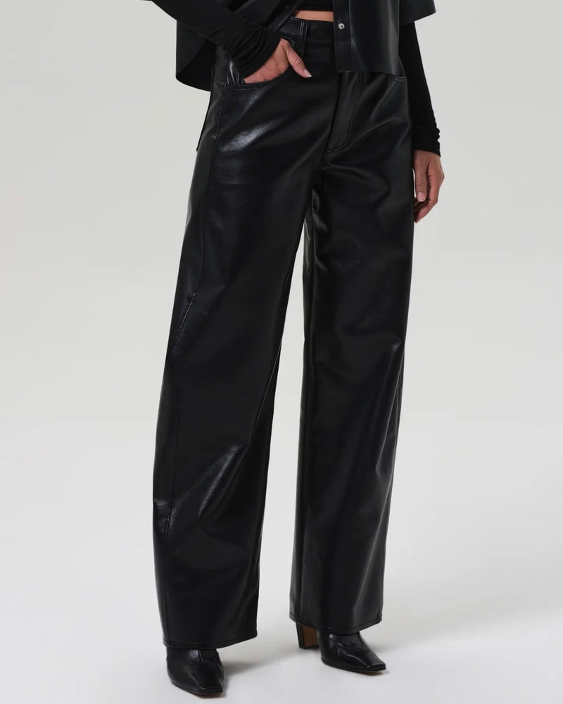 Citizens of Humanity Ayla Baggy in Black Recycled Leather