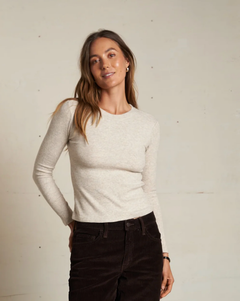PWT Jolie Sweater Rib Long Sleeve Crewneck