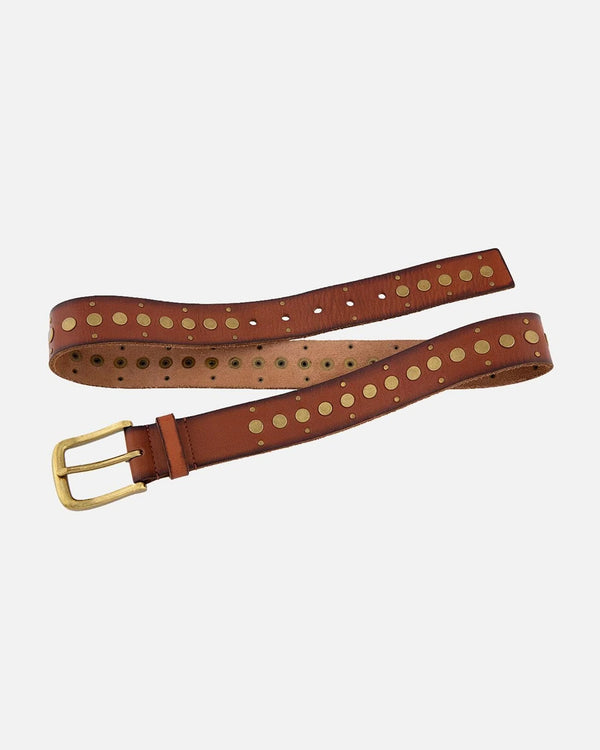 Amsterdam Heritage Faye Golf Buckle Studded Leather Belt