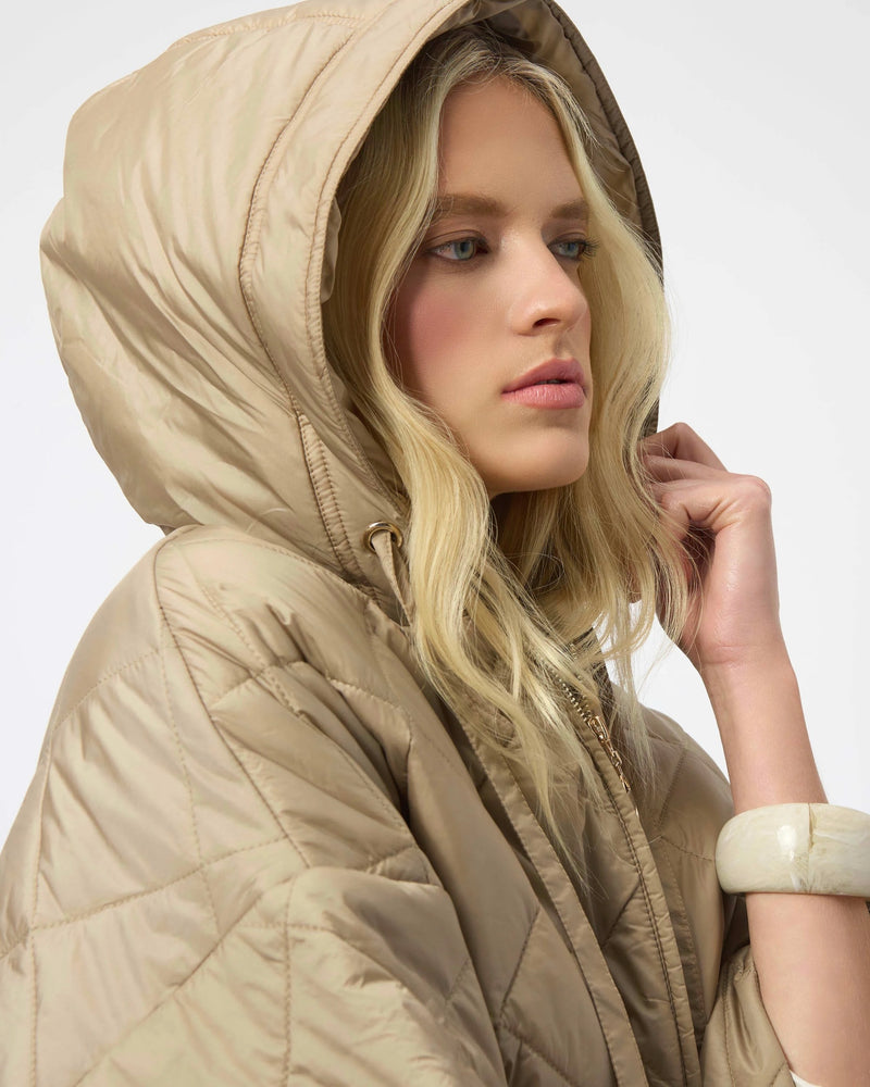 Joseph Ribkoff Woven Diamond Quilt Hooded Jacket