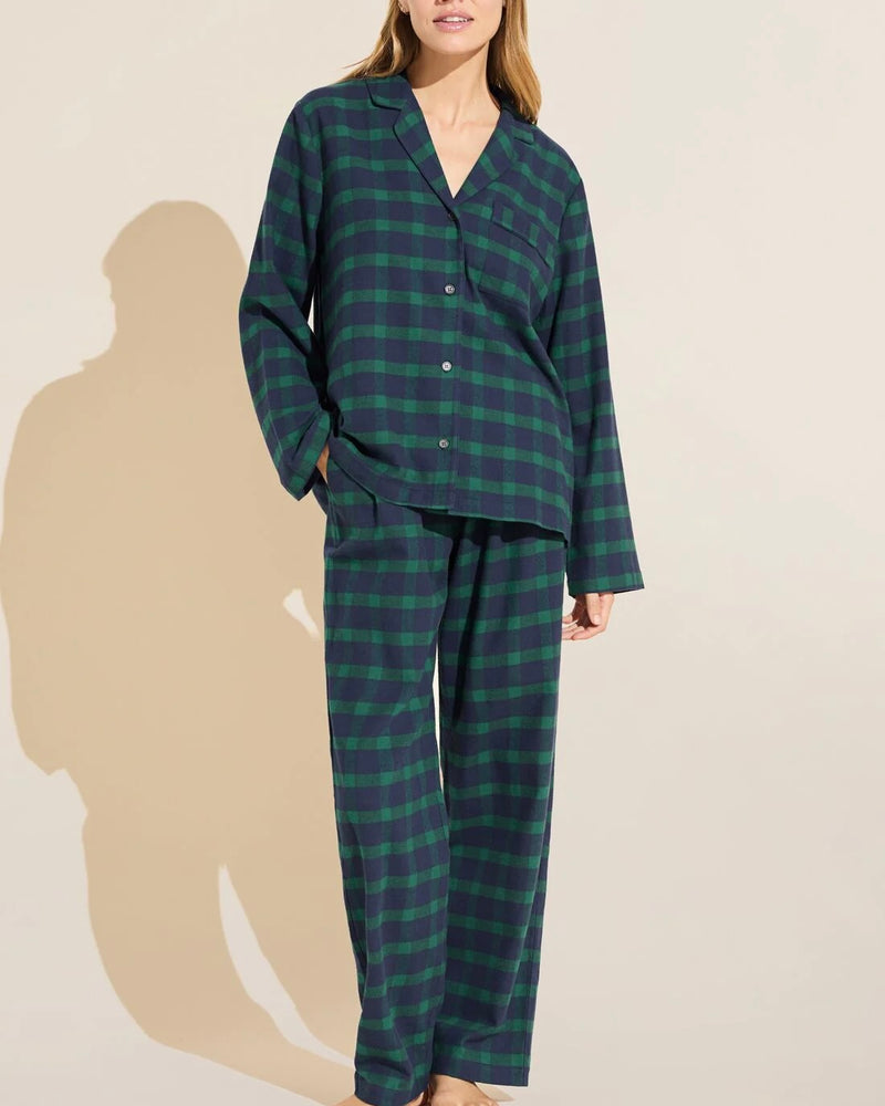 Eberjey Flannel Long PJ Set