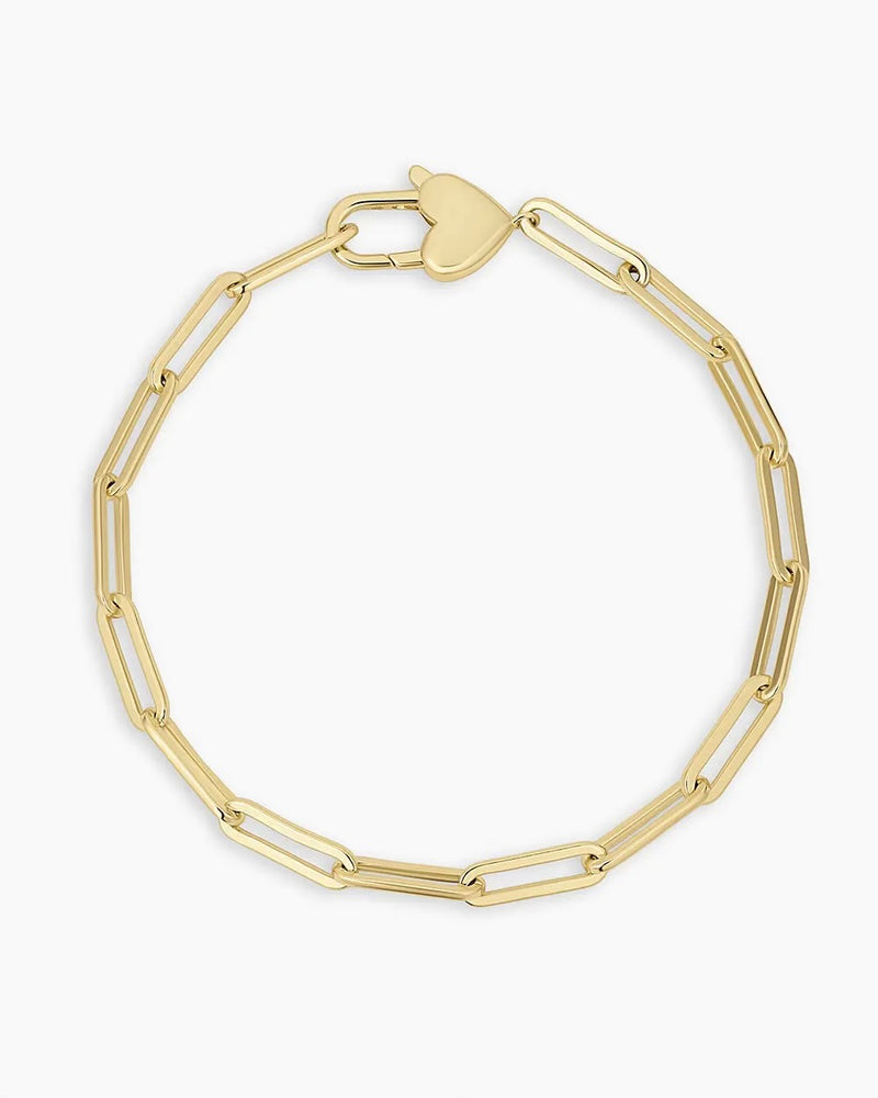 Gorjana Heart Padlock Bracelet - Gold