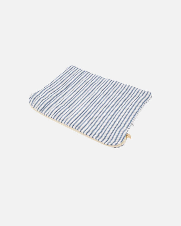 Bon Dep Ticking Stripe Mac Cover - Blue