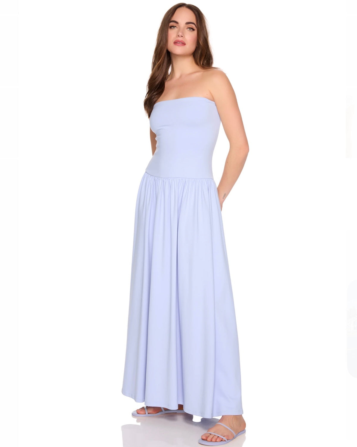 Susana Monaco Tube Drop Waist Maxi Dress 42