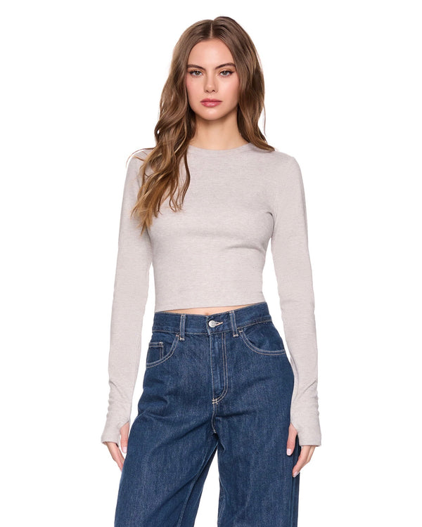 Susana Monaco Long Sleeve Fleece Crew