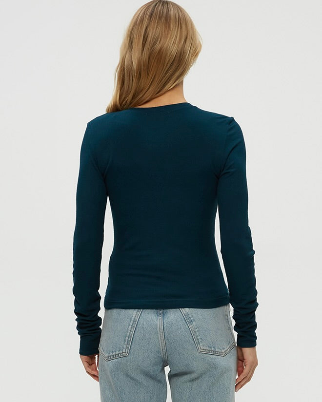 Michael Stars Finn Crew Neck Crop Tee