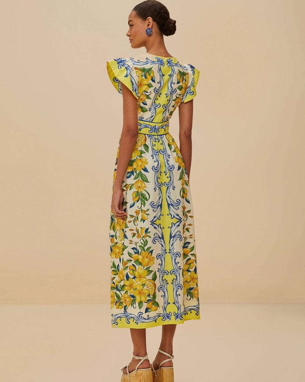 Farm Rio Sicily Scarf Off-White Maxi Dress Farm Rio Sicily Scarf Off-White Maxi Dress
