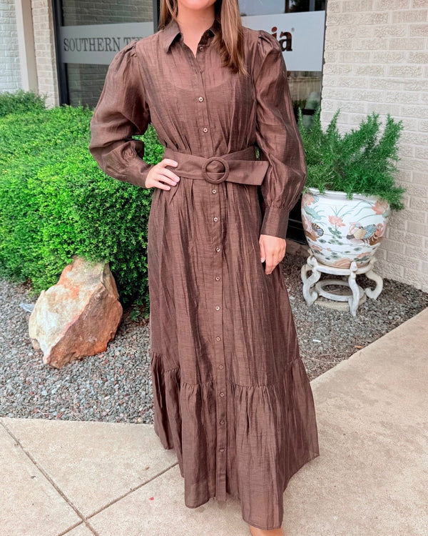 Lavender Brown Haven Maxi Dress