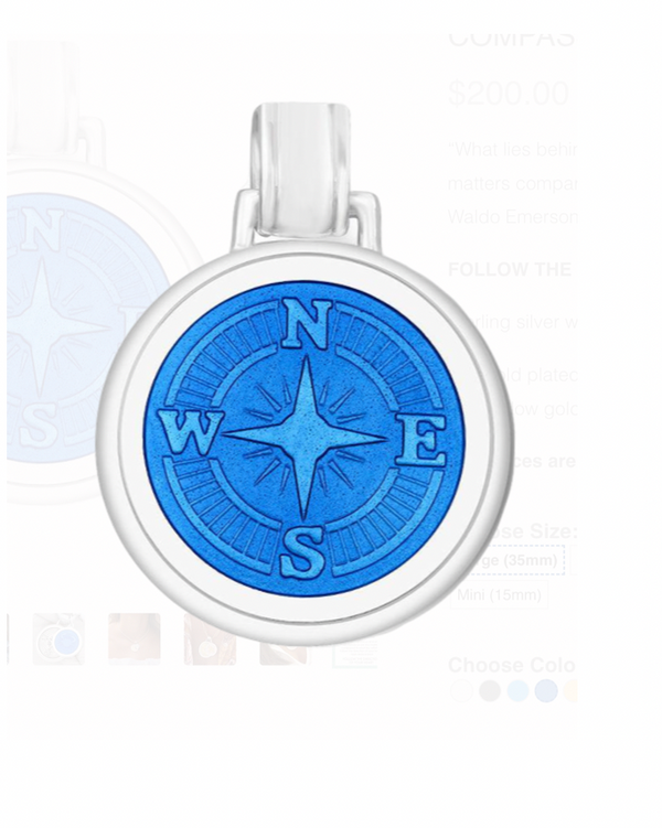 LOLA Compass Rose Periwinkle Large Pendant