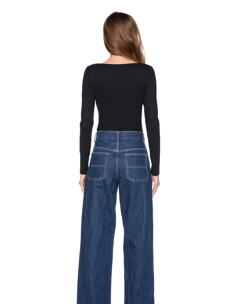 Susana Monaco Scoop Front Longsleeve Top