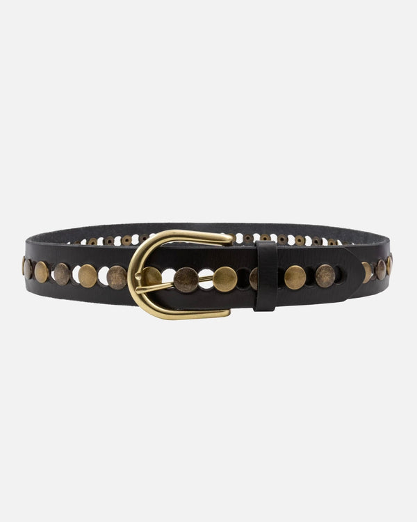 Amsterdam Heritage Jasmyn All Over Gold Studded Full Grain Leather Belt