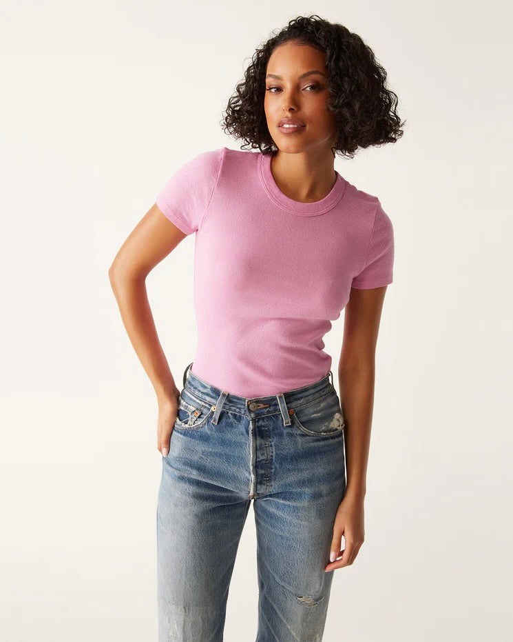 MICHAEL STARS 売れ筋商品|||マイケルスターズ Tシャツ トップス レディース T-shirts Pink Michael Stars Shine Fallon Crew Neck Tee – Monelle Vermont